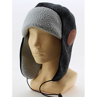 Шапка НОРДИК Трикотаж на искусст. овчине цвет ГРАФИТ р - XL