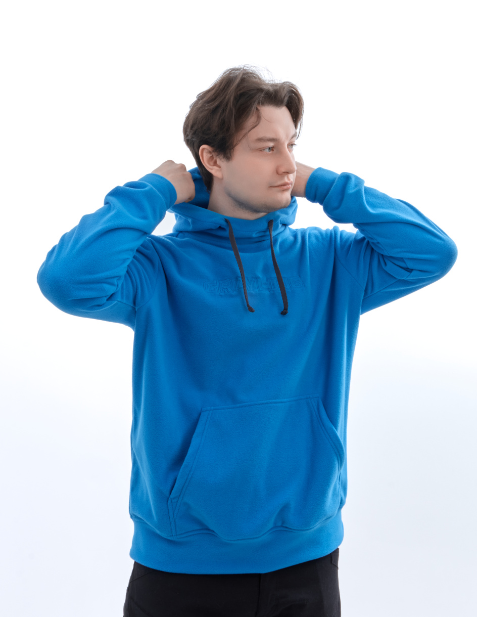 Мерч толстовка флисовая GRAYLING, голубой